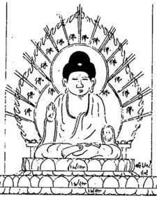 Wikipediaより：方広寺, 『愚子見記』に掲載されている2代目大仏の模式図　